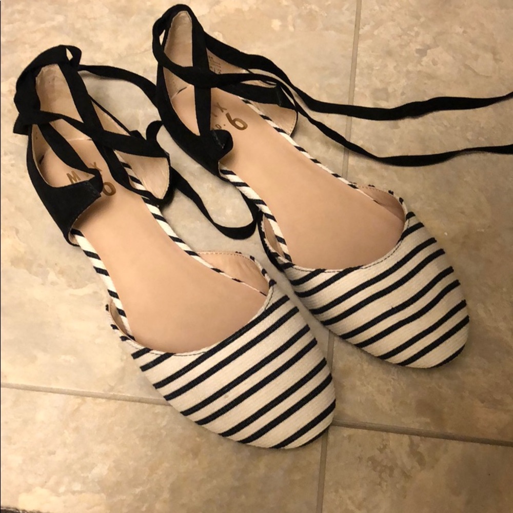Lace up flats